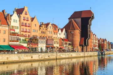 Abwaschbare Fototapete Stadt am Wasser Stadtbild von Danzig in Polen