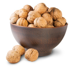 Walnuts In A Clay Bowl
