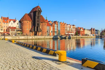 Wall murals City on the water Cityscape of Gdansk in Poland