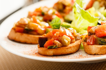 bruschetta with vegetables