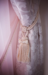 curtain hold back by tassel