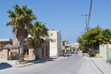 Street in modern part of Kefalos