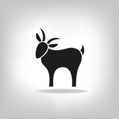 black silhouette of goat