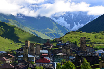 Fototapeta na wymiar Upper Svaneti, Georgia - UNESCO World Heritage