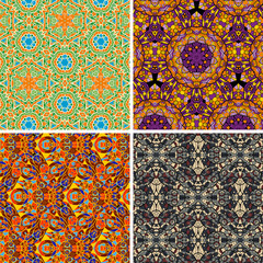 Colorful seamless vector pattern oriental geometrical texture