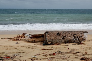 Damaged by hurricane Odile marine of Cabo San Lucas