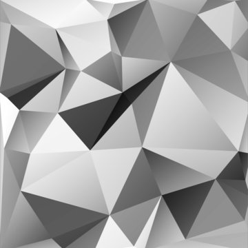 Vector monochrome background of triangles in different shades of © michalsanca