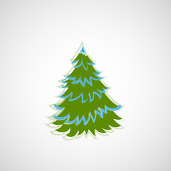 Beautiful Christmas tree on a light background