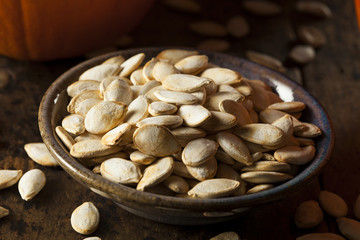 Roasted Salty Pumpkin Seeds