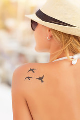 Woman with nice tattoo
