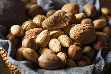 Assortment of Whole Raw Mixed Nuts