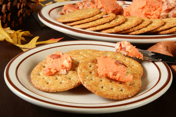 Port wine cheese and crackers