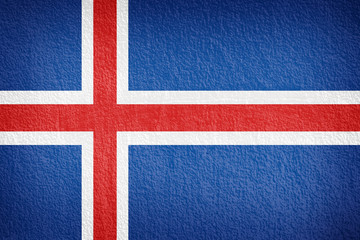 Iceland Flag painted on grunge wall