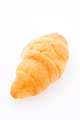 Croissant bread isolated on white background