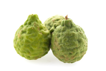kaffir lime isolated on white background