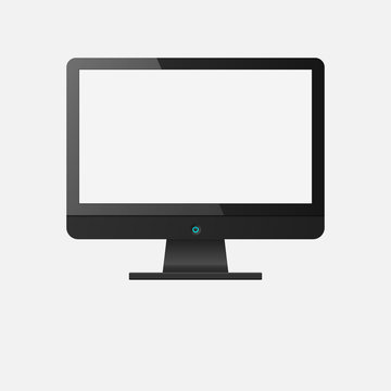 Computer Monitor Display Isolated,vector