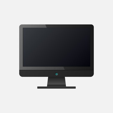 Computer Monitor Display Isolated,vector