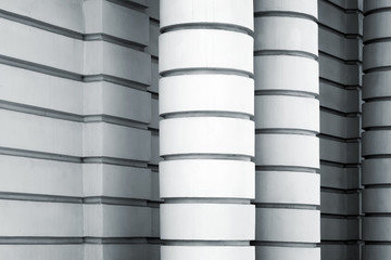 White columns and walls, abstract architecture