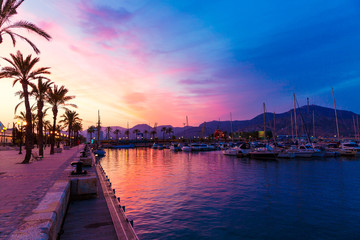 Cartagena Murcia Port Marina Sunset
