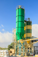 Obraz premium Two towers on chemical plant