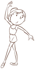 A simple sketch of a ballet dancer