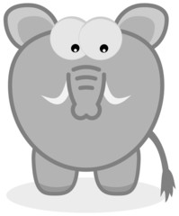 grey elephant with defense