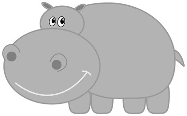a grey hippo