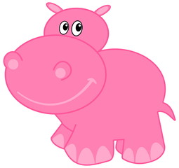 a pink hippo