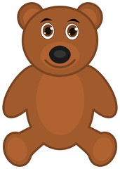 a brown teddy bear smiling