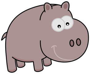 a cartoon hippo