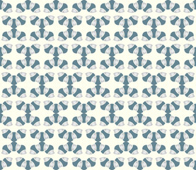 Silver Abstract Curve Flower Pattern on Pastel Background
