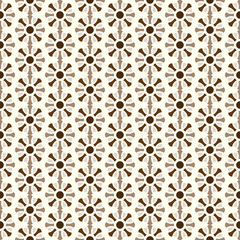 Brown Abstract Flower Pattern on Pastel Background