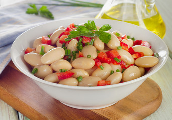 White bean salad   with fresh herbs.