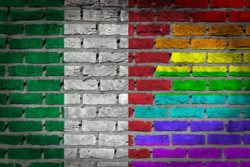 Dark brick wall - LGBT rights - Italy