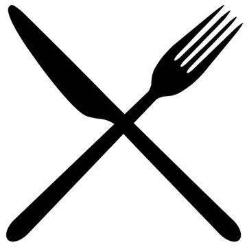Messer und Gabel gekreuzt