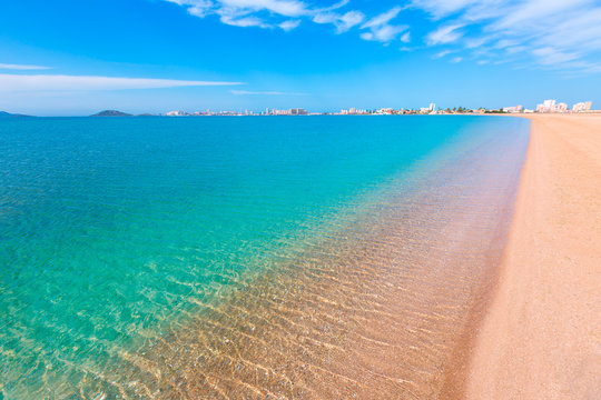 Playa Paraiso Beach In Manga Mar Menor Murcia