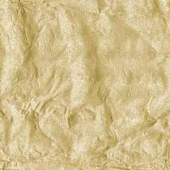 background of yellow crumpled foil