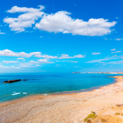 Fototapeta na wymiar Mazarron beach in Murcia Spain at Mediterranean