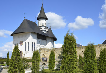 Fototapeta na wymiar Christian Orthodox monastery in Iasi, Hadambu religious historic building in Romania