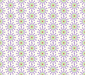 Purple Swirl and Circle Pattern on Pastel Background
