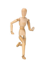 wooden mannequin, isolated on white background