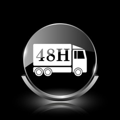 48H delivery truck icon