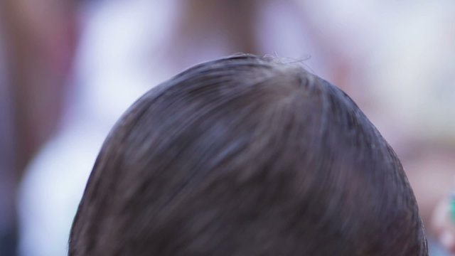 Hairstyle boy with Hairspray