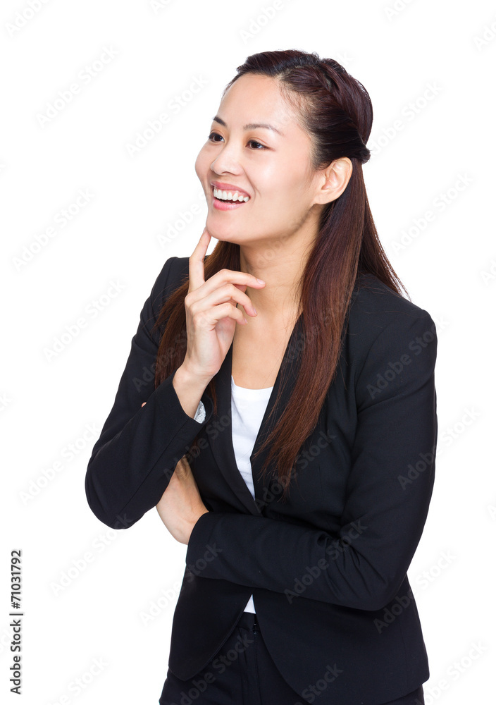 Poster businesswoman smile