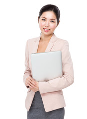 Asian businesswoman with laptop