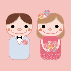 結婚式お色直しドレス　ピンク背景