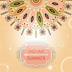 Invitation card with geometric ornament