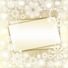 Christmas sheet of paper , snowflakes background