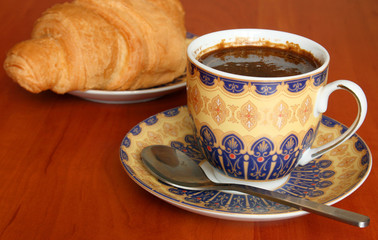 Coffee and croissant