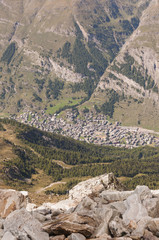 Zermatt, Bergdorf, Schweizer Alpen, Lärchenwald, Aussicht